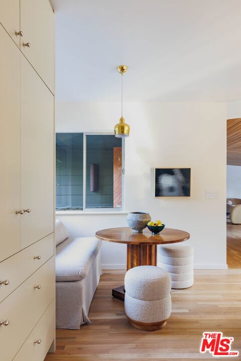 interior space with light wood-type flooring