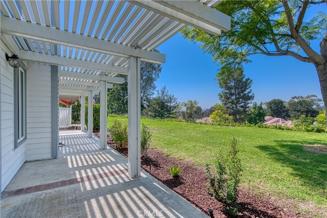 view of patio / terrace with a pergola