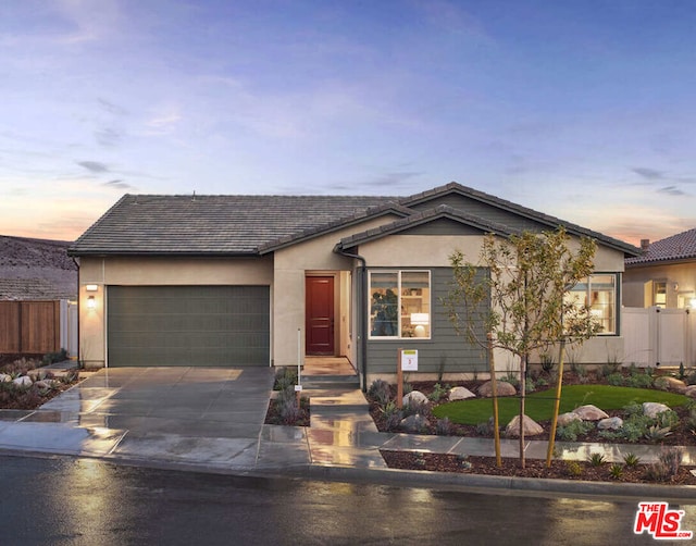 ranch-style house with a garage