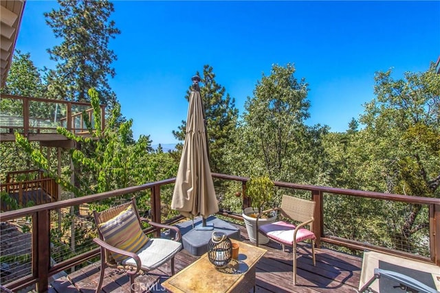 30421 Live Oak Dr, Running Springs, CA 92382 - view of deck