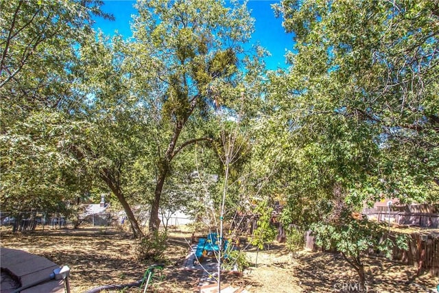 30421 Live Oak Dr, Running Springs, CA 92382 - view of yard featuring fence