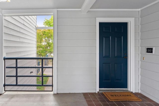 view of doorway to property