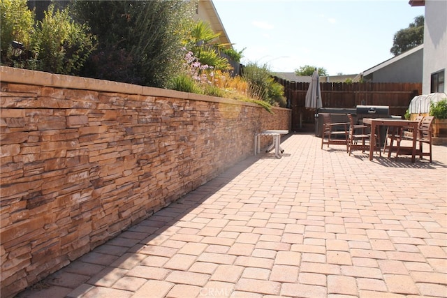 view of patio / terrace featuring grilling area