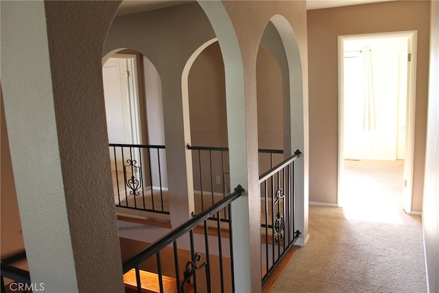 corridor with carpet floors