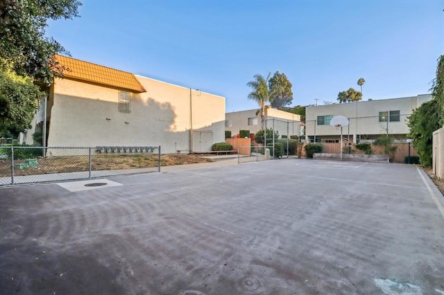 exterior space featuring basketball court