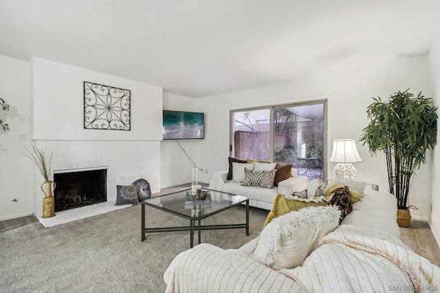 view of carpeted living room