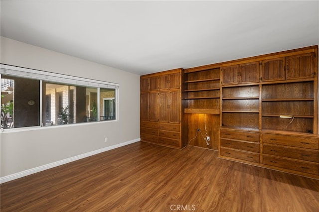 interior space featuring dark hardwood / wood-style flooring