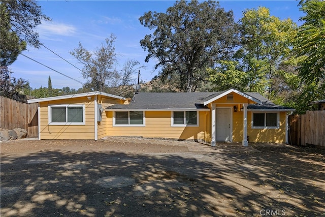 view of ranch-style house