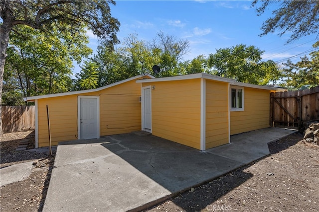 garage with wood walls