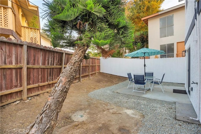 view of yard with a patio