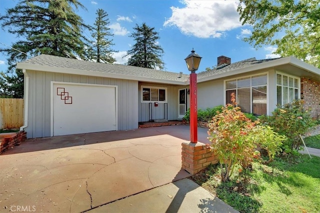 ranch-style house with a garage