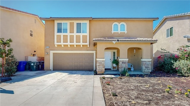 view of front of house featuring a garage