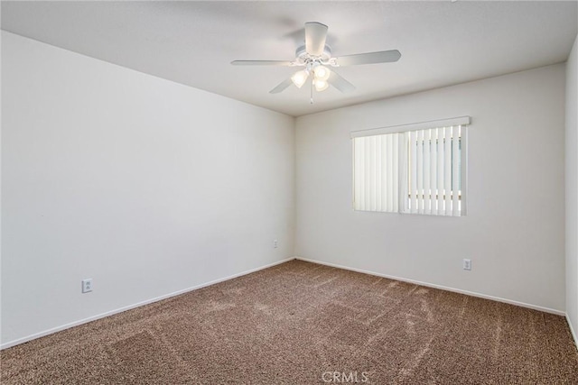 35375 Trevino Trl, Beaumont, CA 92223 - spare room featuring carpet floors, a ceiling fan, and baseboards