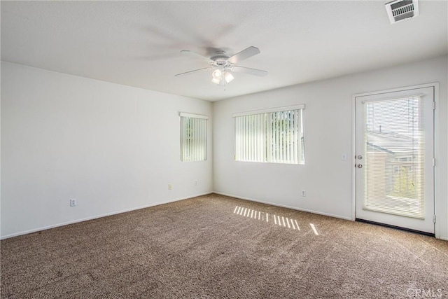 35375 Trevino Trl, Beaumont, CA 92223 - empty room with carpet floors, ceiling fan, and baseboards
