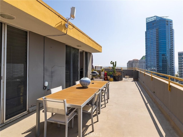 view of patio / terrace featuring a balcony