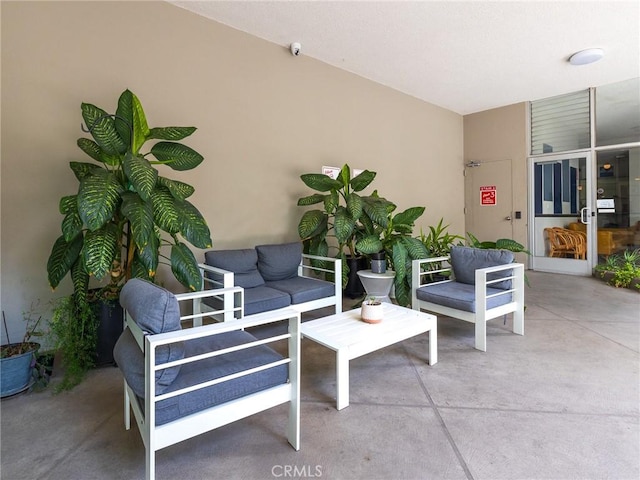 view of patio with outdoor lounge area