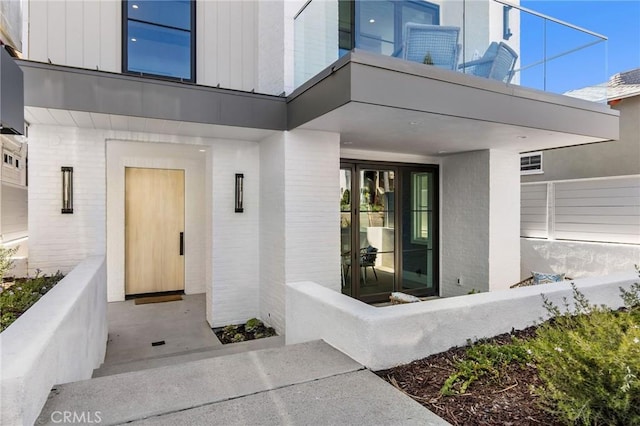 view of doorway to property