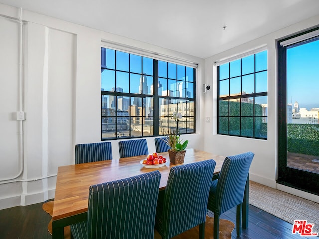 dining room with hardwood / wood-style floors