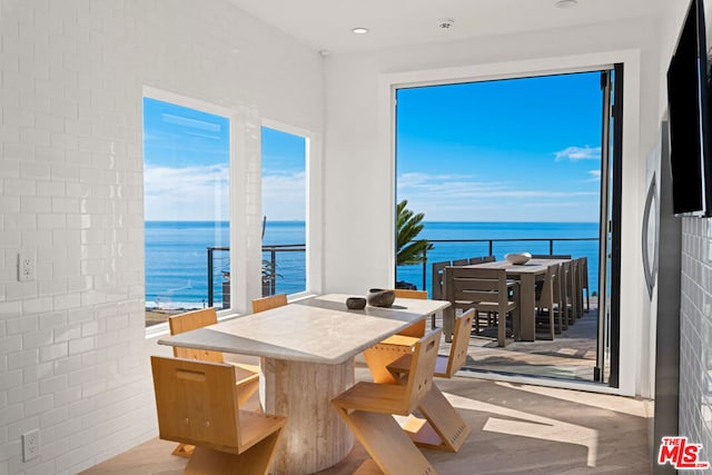 interior space with light hardwood / wood-style floors