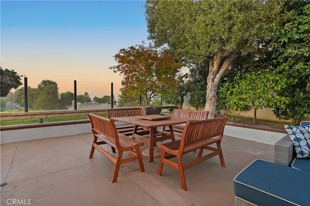 view of patio with outdoor dining area