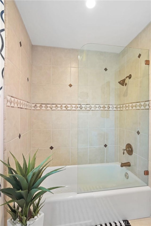 full bath with bathing tub / shower combination