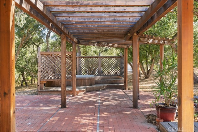 view of patio / terrace with a pergola