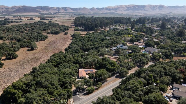 bird's eye view with a mountain view