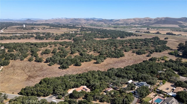 bird's eye view with a mountain view