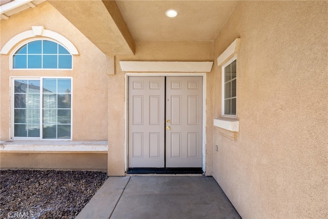 view of doorway to property