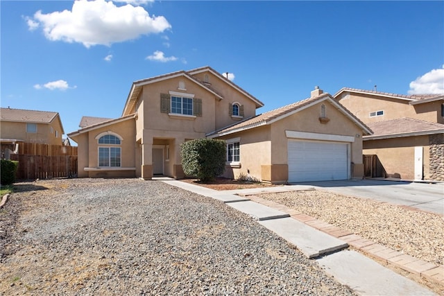 view of front property featuring a garage