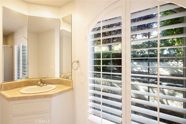 bathroom featuring vanity