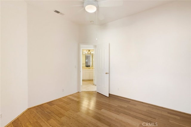 3185 Via Casita Pl, Chico, CA 95928 - spare room with light wood finished floors and a ceiling fan