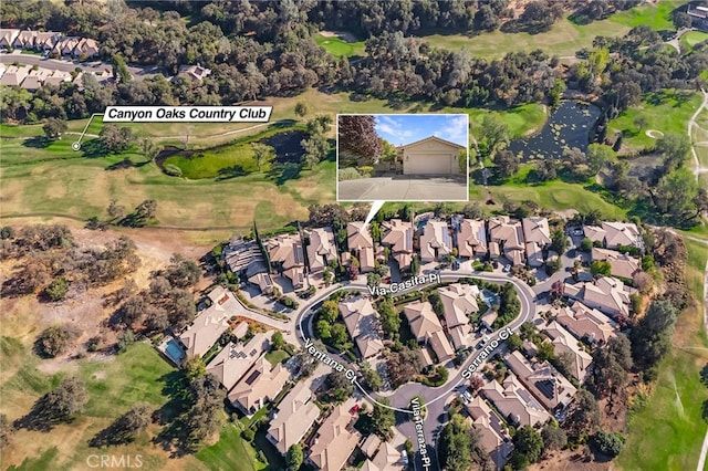 3185 Via Casita Pl, Chico, CA 95928 - aerial view of property's location featuring nearby suburban area and a golf club