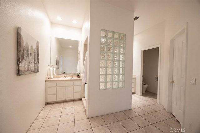 3185 Via Casita Pl, Chico, CA 95928 - bathroom with vanity and tile patterned flooring