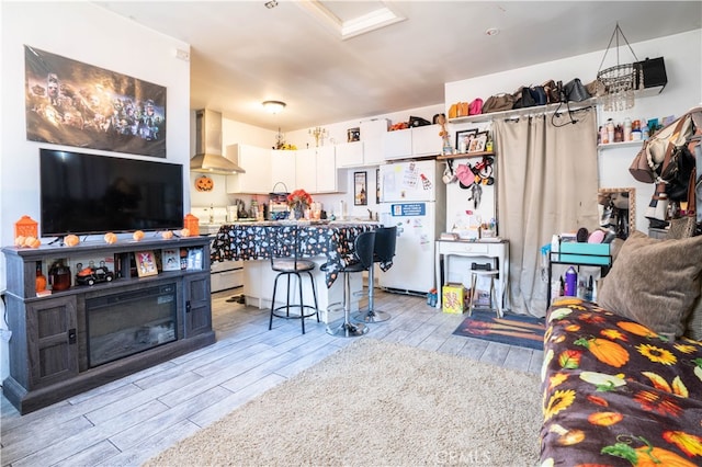 interior space featuring light hardwood / wood-style flooring