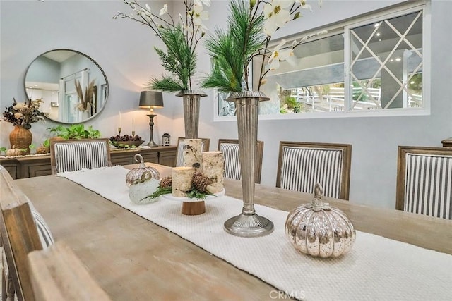 view of dining area