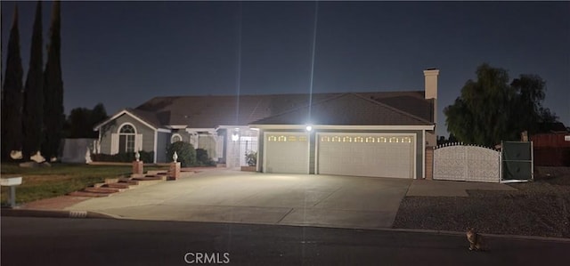 view of front of house featuring a garage