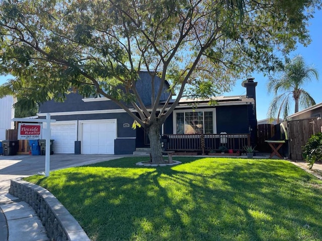 single story home with solar panels and a front lawn