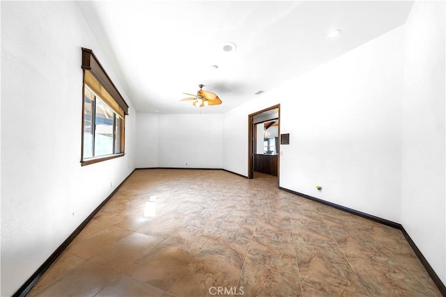 empty room with ceiling fan