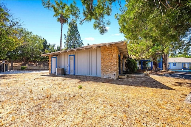 view of property exterior with cooling unit