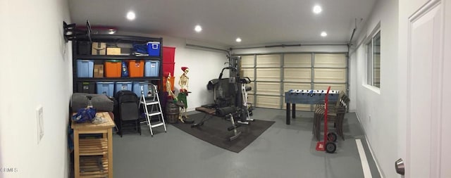 view of workout area