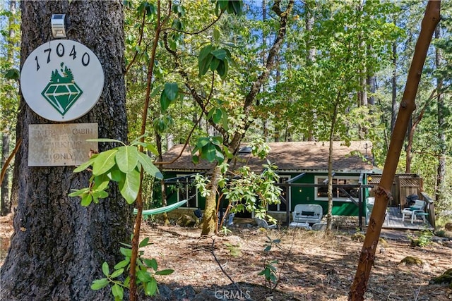 view of rear view of property