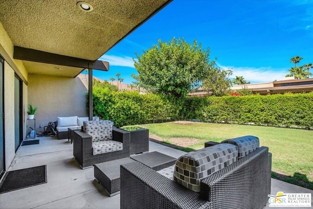 view of patio / terrace with outdoor lounge area