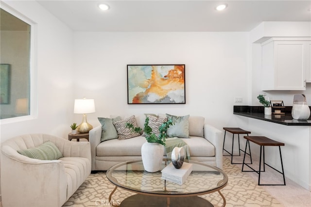 view of carpeted living room