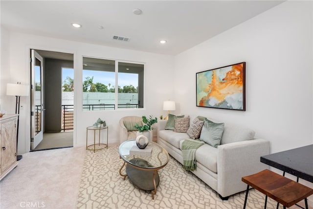 view of carpeted living room