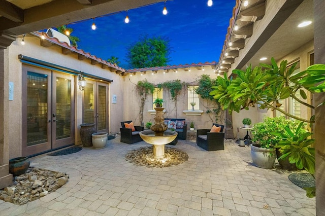 view of patio with french doors