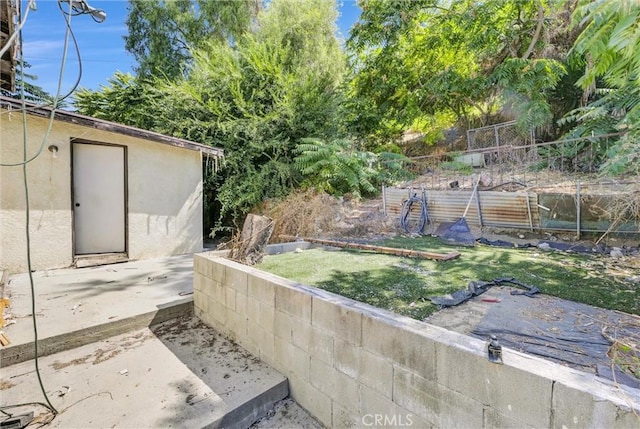 view of yard with a patio