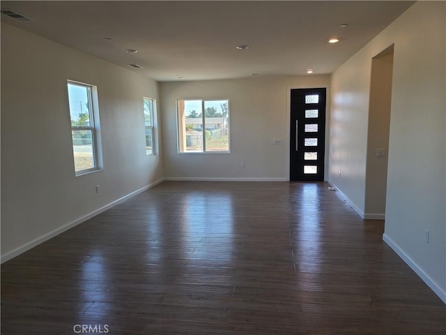 entryway featuring dark hardwood / wood-style floors