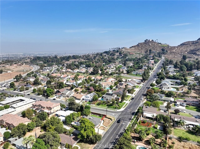 bird's eye view featuring a mountain view