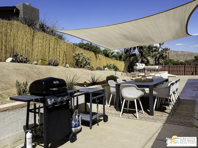 view of patio / terrace with area for grilling